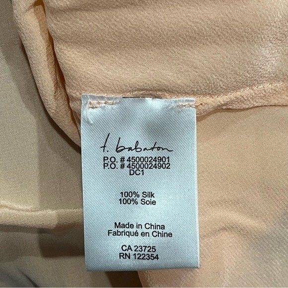 Aritzia T. Babaton 100% Silk Peach Scoop Neck Sleeveless Top Size XS - Picture 6 of 8